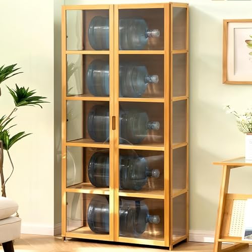 5-Tier Acrylic Glass Door Display Cabinet V82365