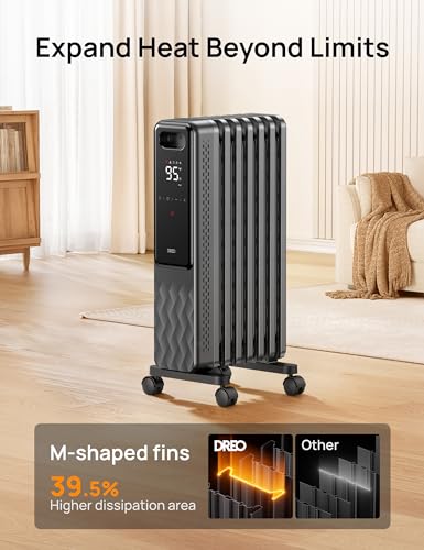 1500W Oil Filled Radiator Heater with Remote Control H23905