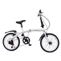 White 20 Inch 7 Speed Folding Bicycle U63288