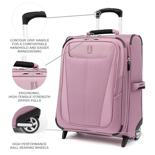 Burgundy Softside Expandable 2 Wheel Carry On Luggage Q39530