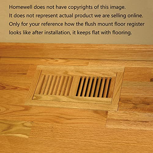 White Oak Wood Floor Register Vent, 4x12 Inch Y9010