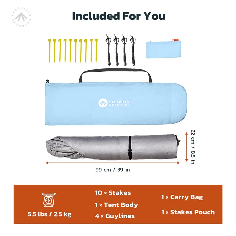 Blue Instant Beach Tent Sun Shelter X4074