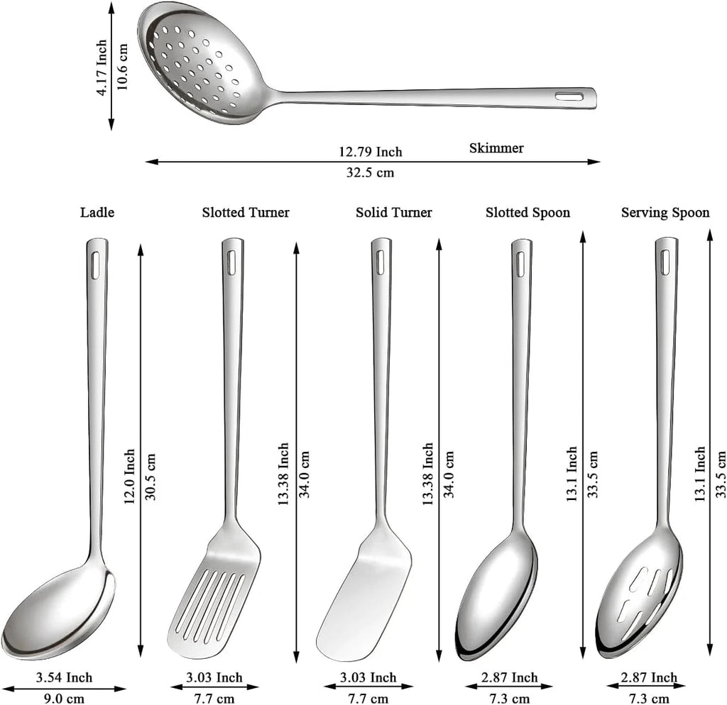 6pcs Stainless Steel Kitchen Utensils Set H405