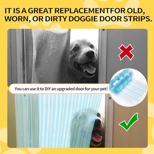 8 in x 4.9 ft Clear Plastic Vinyl Dog Door Flap O739