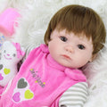 18" Handmade Reborn Silicone Vinyl Baby Doll with Hair A700