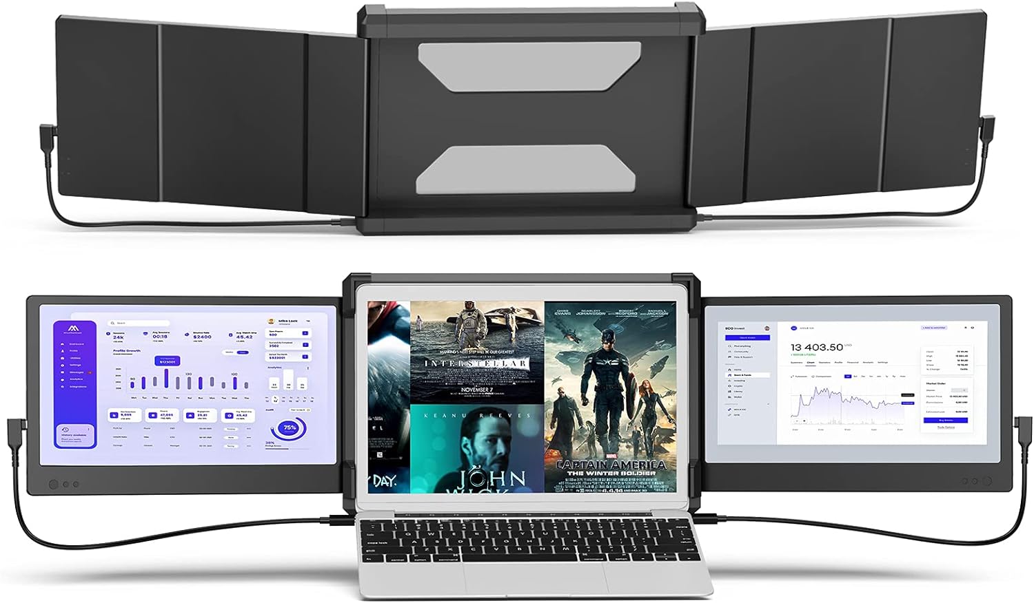Portable Monitor for Laptop, Dual Screens with Kickstand, FHD 1080P IPS 11.6 L257