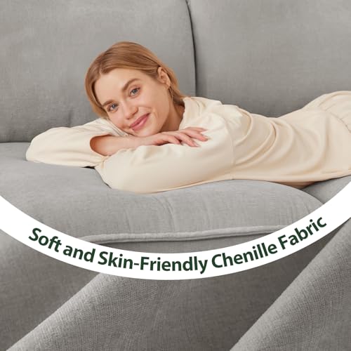 Ivory Beige Chenille Modular Sectional Sofa E504