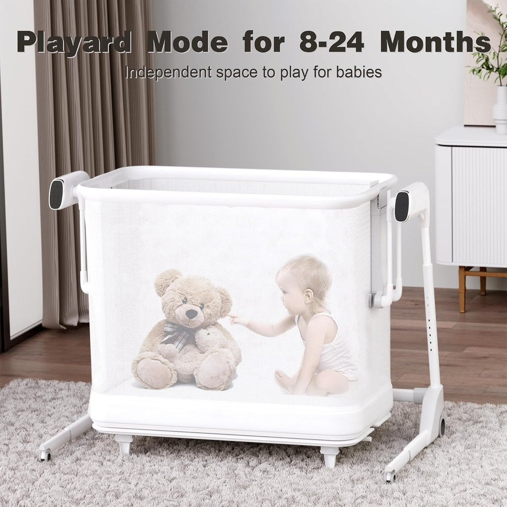 White Baby Bassinet with Mattress N48893