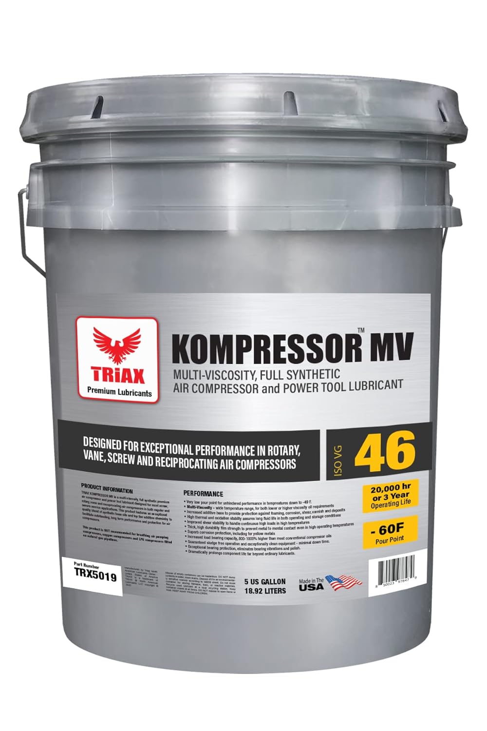 4 Gallon Full Synthetic Air Compressor Oil S162