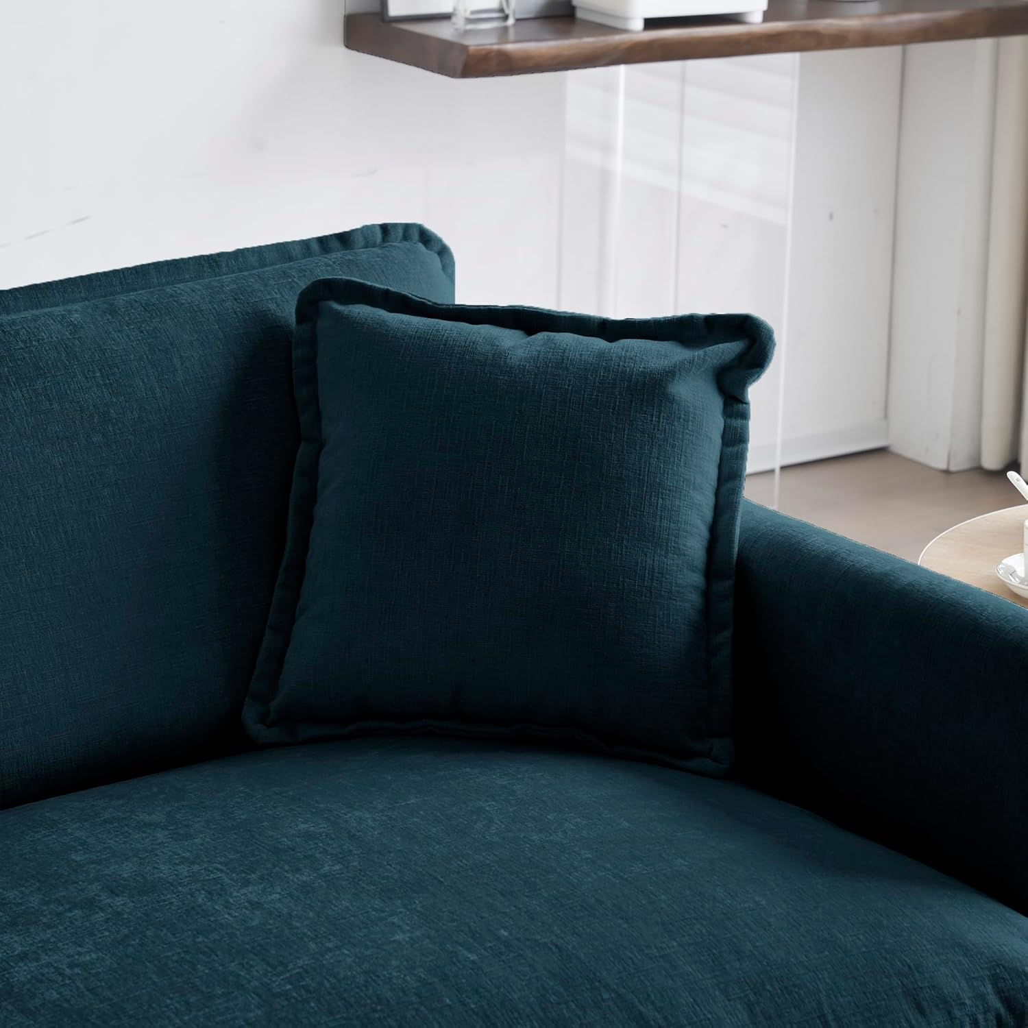 Oversized Chenille Upholstered Armchair with Removable Cushion P14175