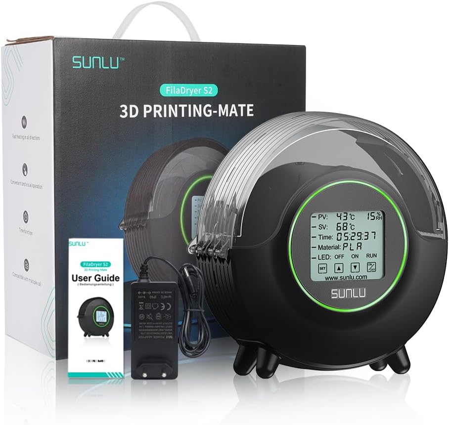 Filament Dryer Box with Fan, 360° Heating, Humidity Display, 1 Kg Spool L393