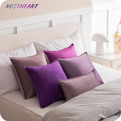 12x20 Inch Set of 4 Velvet Throw Pillow Covers E5616