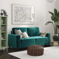 Green Velvet 3 Seater Sofa Y2849