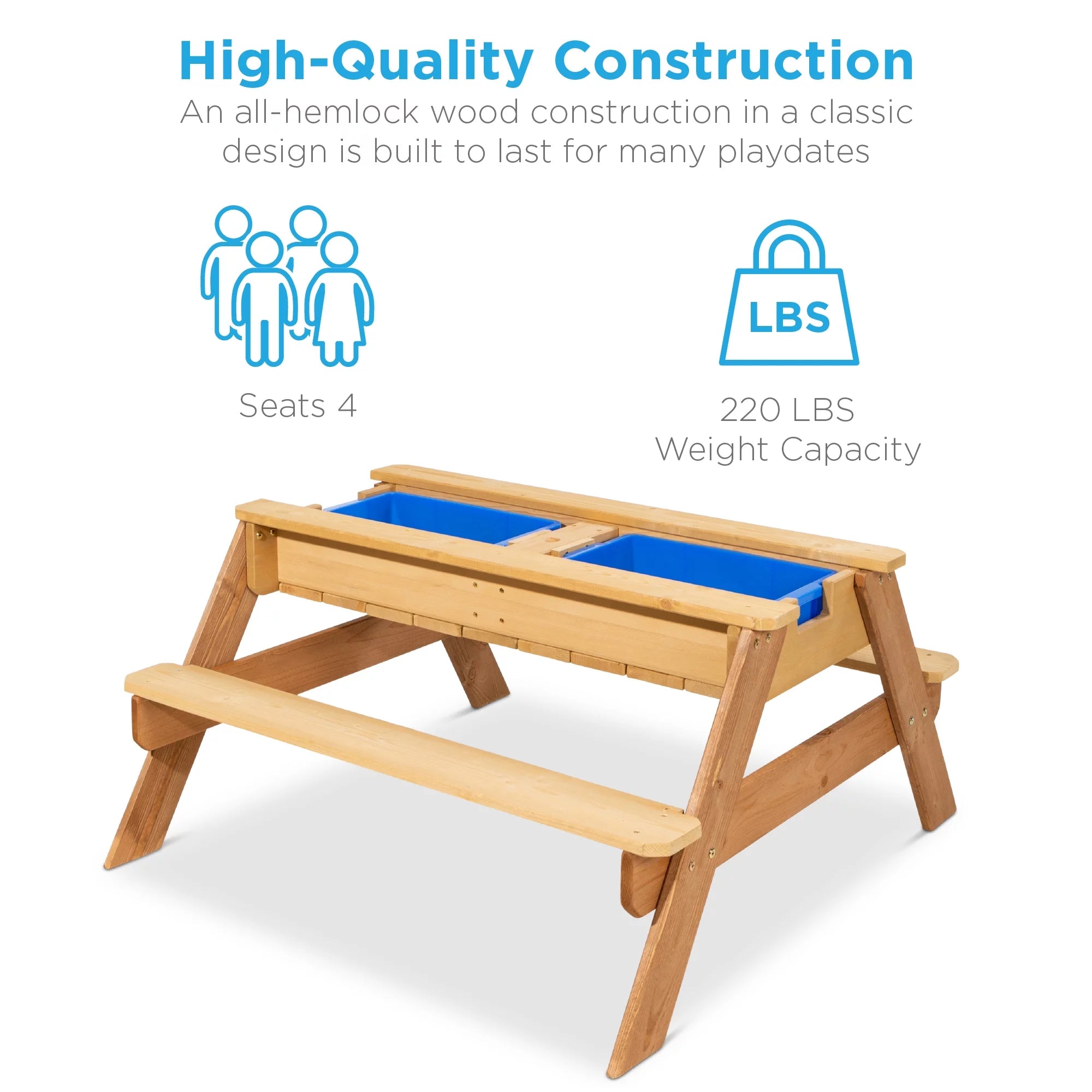 Green 3-in-1 Wood Activity Sand & Water Picnic Table with Umbrella P408043