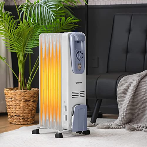 Oil Filled Radiator Heater with Adjustable Thermostat, 3 Heat Settings P7180