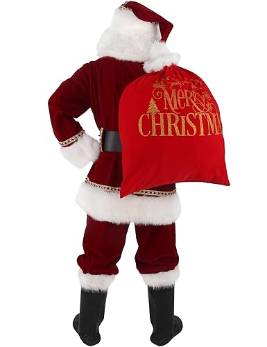 11pcs Red Adult Santa Suit C64454