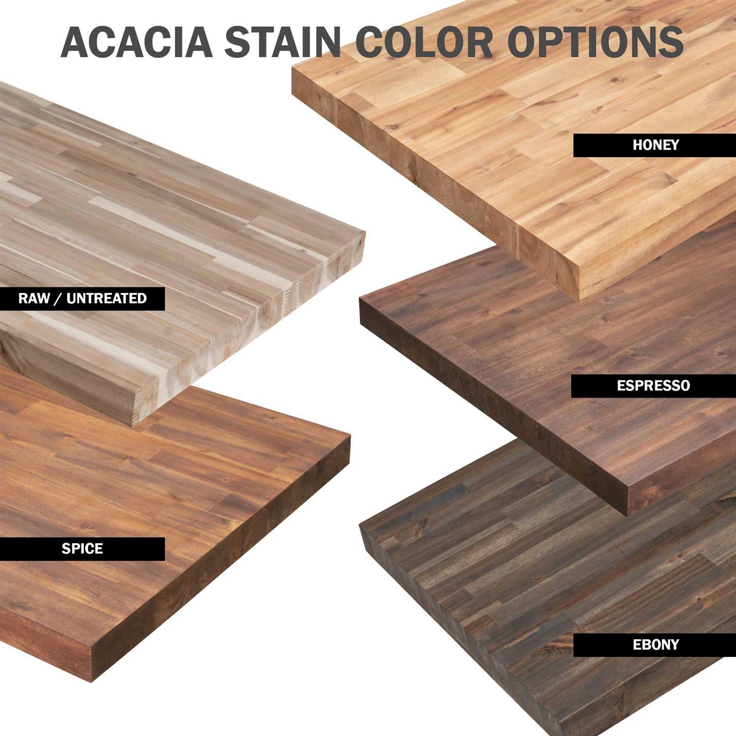 Natural Color Straight Acacia Butcher Block Countertop W63689