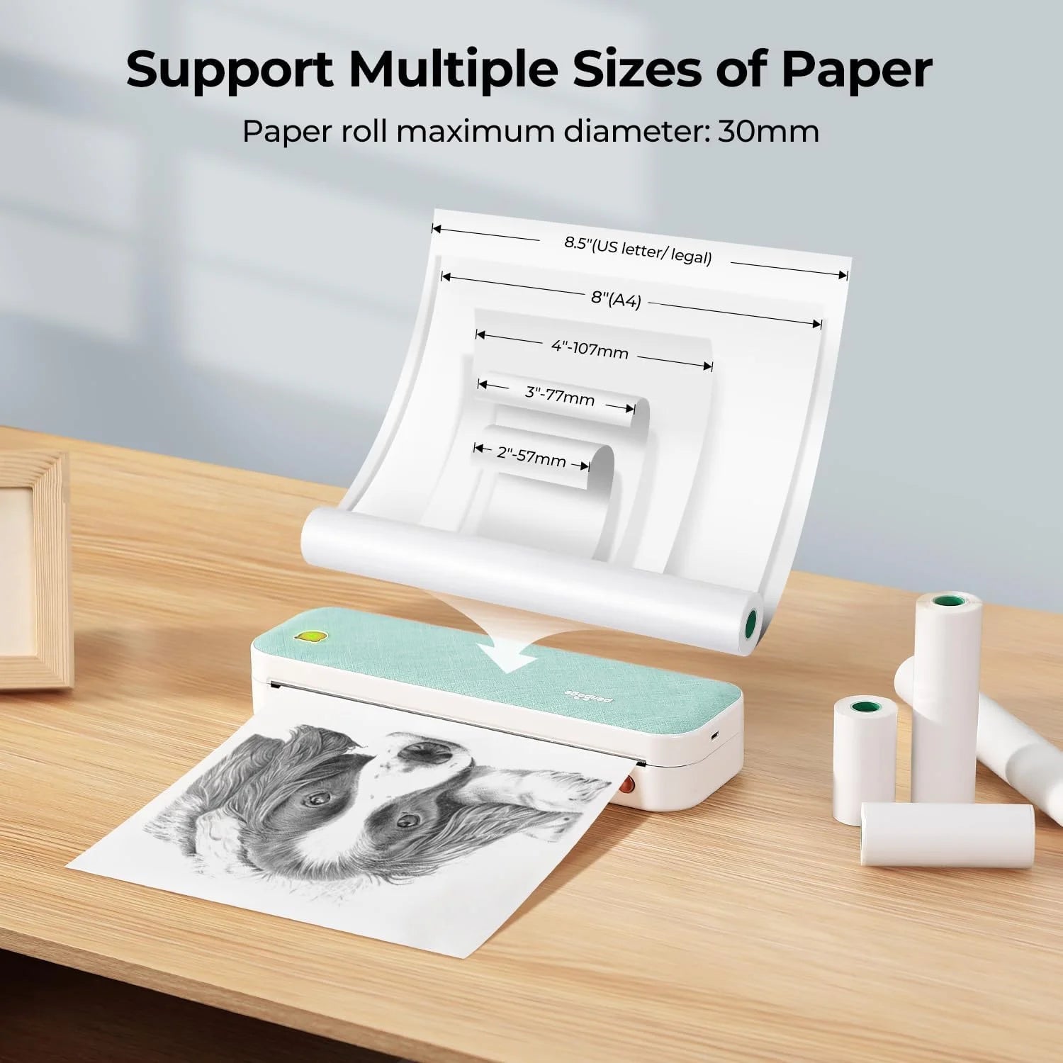 Green Wireless Thermal Inkless Printer N898