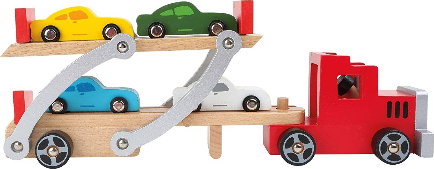 Wooden truck with cars S395