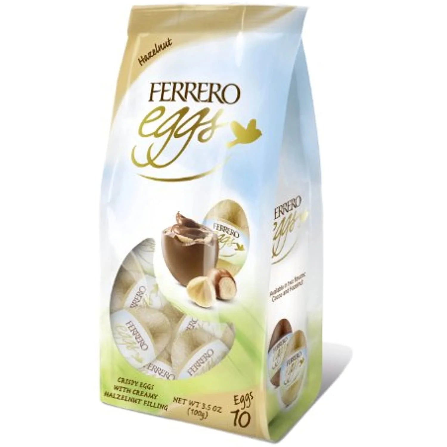 Hazelnut Milk Chocolate Eggs, 10 Count, Pack Of 5 Bags, 3.5 Oz Z4630