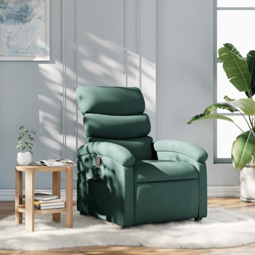 Dark Green Fabric Recliner Chair with Manual Adjustment G580