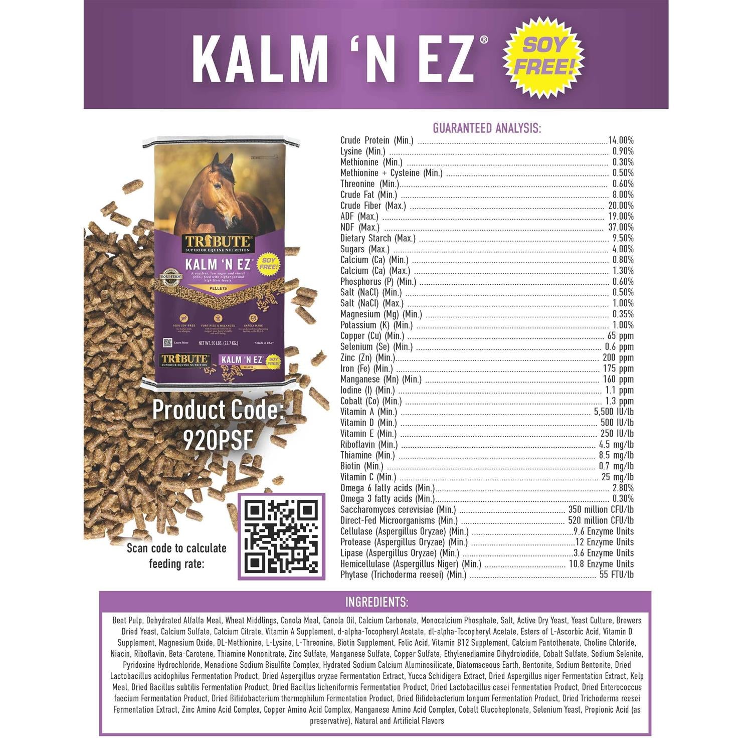 Soy-Free Pellet for Horses Z92151