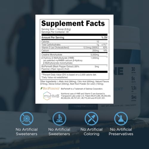 30 Servings Blue Raspberry Pre-Workout Powder & 30 Servings Tropical Punch Creatine HMB C726