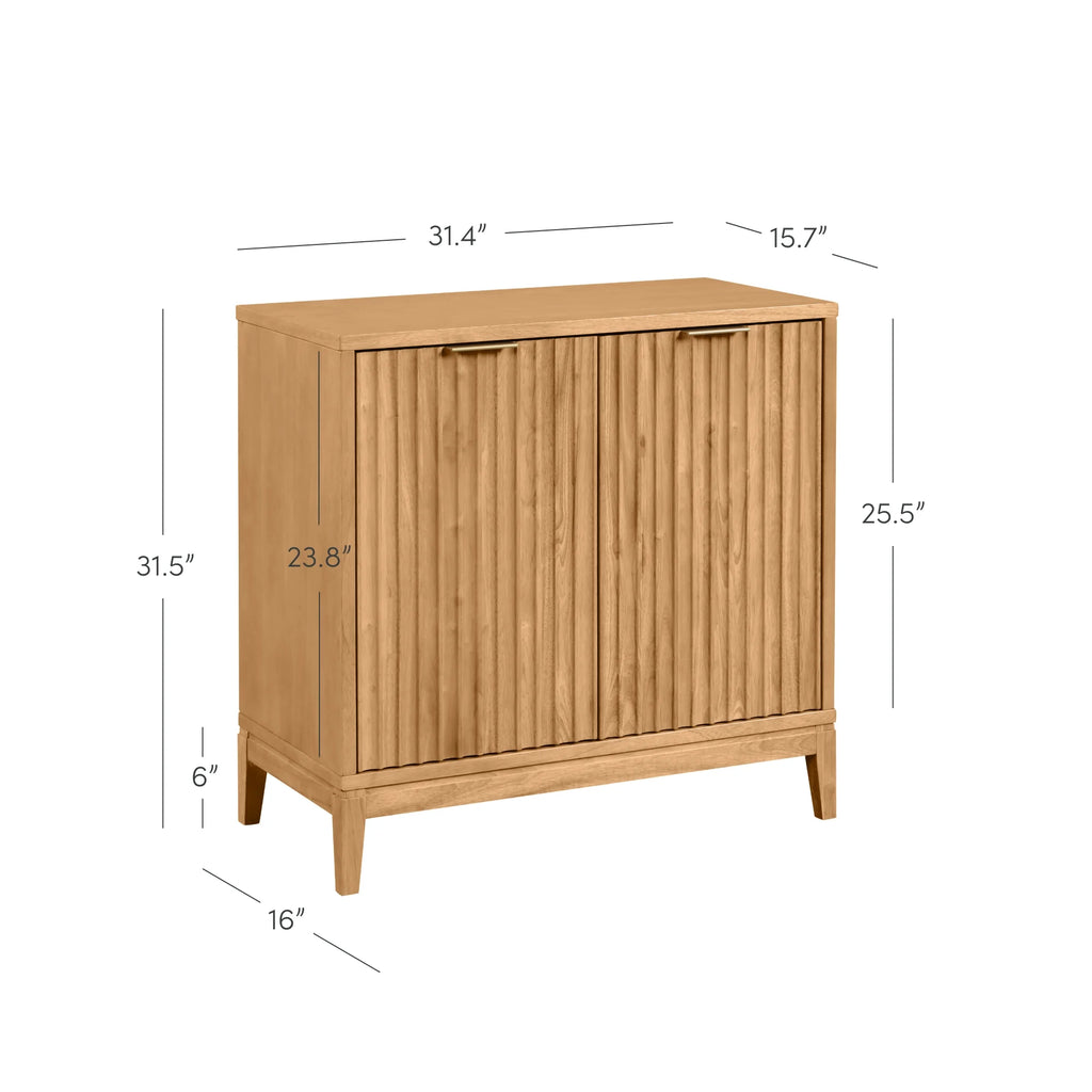 Natural Brown Sideboard with Fluted Doors Q3974