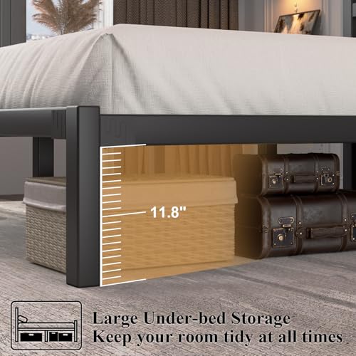Black Full Size Metal Platform Bed Frame F565688