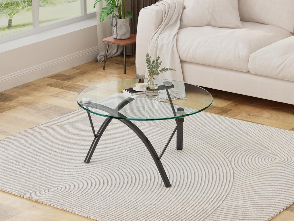 40 Inch Round Tempered Glass Table Top U597736