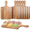 6 Pcs Acacia Wood Cutting Board with Handles G364108