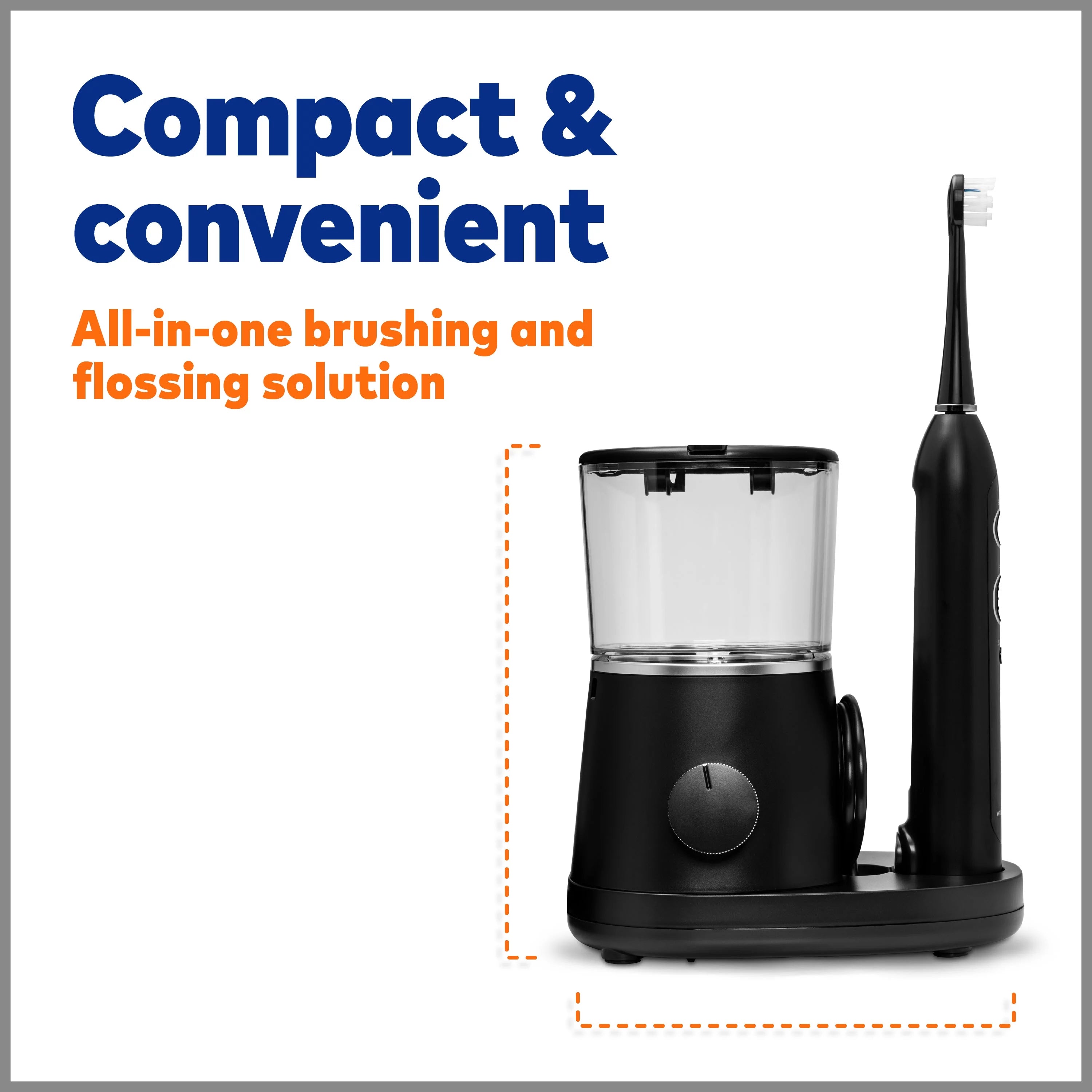 Black Electric Toothbrush and Water Flosser Combo M384