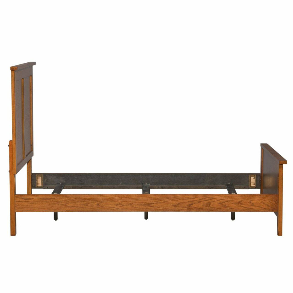 Twin Panel Bed in Aged Oak L5074