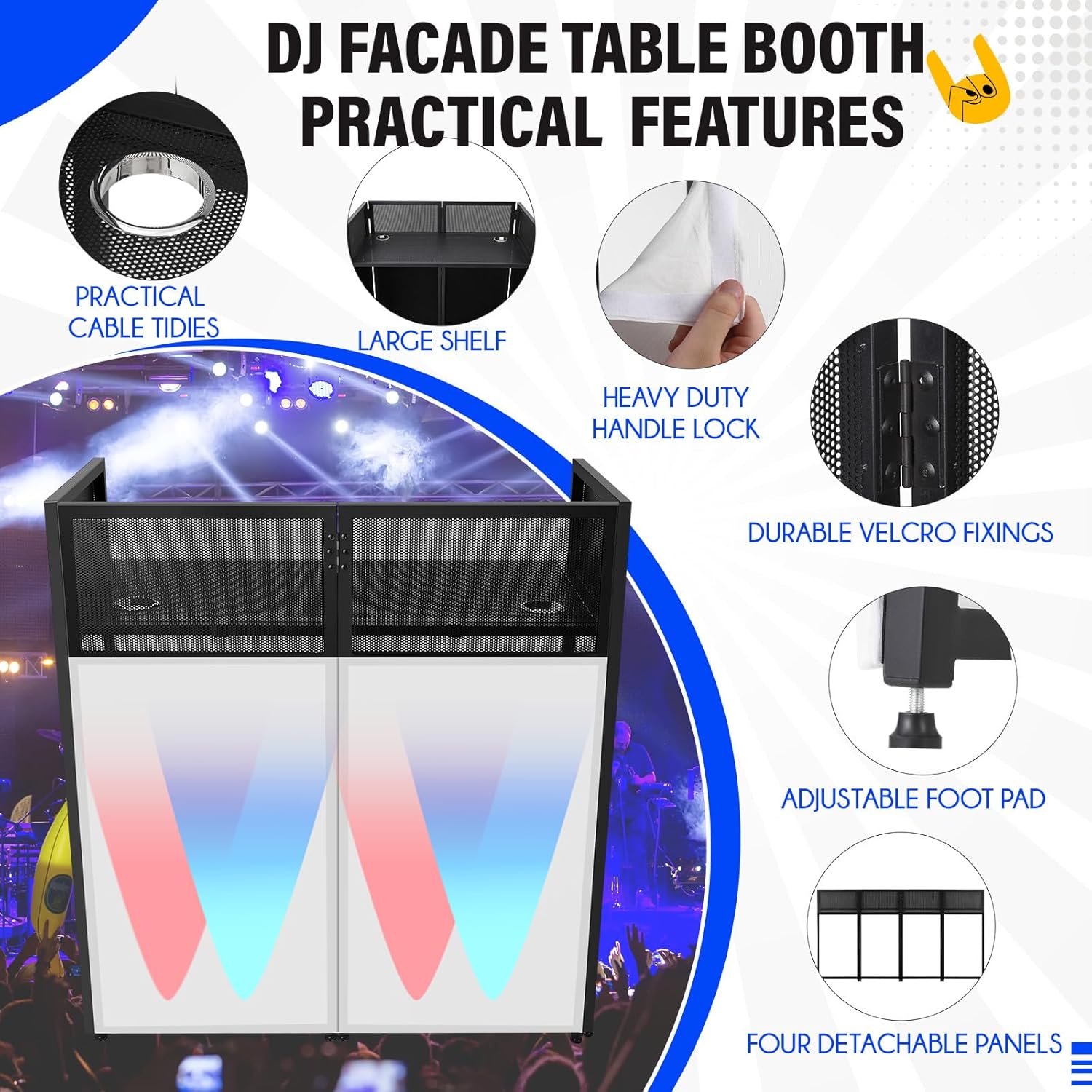 Black Metal Frame DJ Facade Booth Q43139