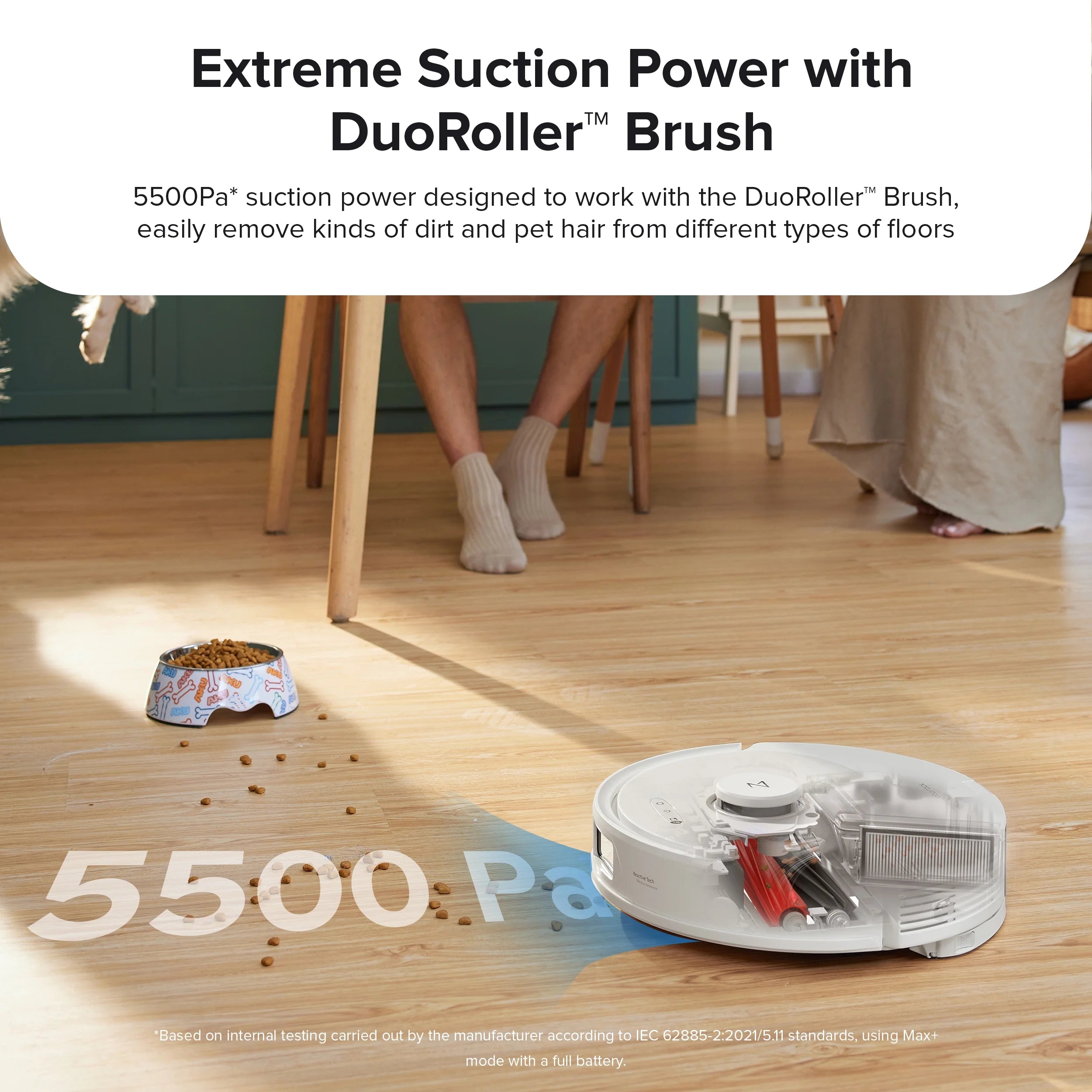 Robot Vacuum and Mop with Self-Emptying, LiDAR Navigation, 5500Pa Suction Power A49854