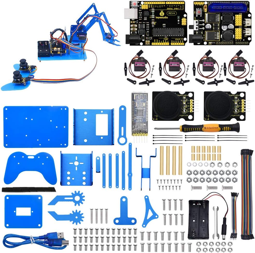 Robot Arm Starter Kit for Arduino, 4DOF Robotics Arm DIY Set, Pack of 2 H4514