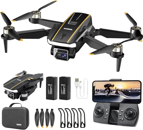 Brushless Motor Drone with Camera, 1080P HD Camera, 2 Batteries, Carrying Case S472