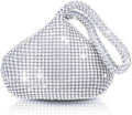 Silver Rhinestone Clutch Bag (Large) W235345