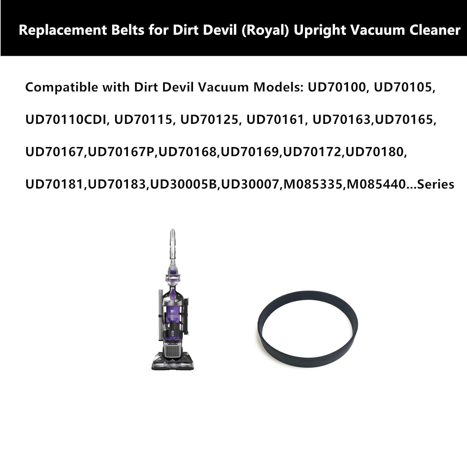 Replacement Belts for Upright Vacuum Cleaner Style 5 (2 Belt) B779