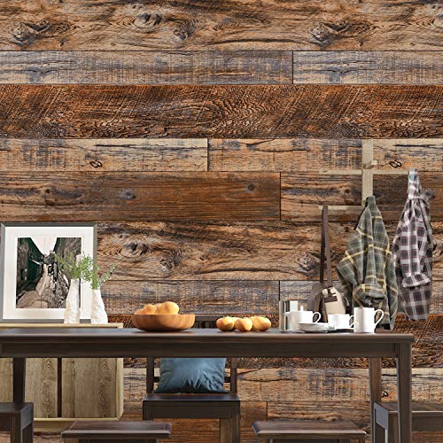 Brown Wood Peel and Stick Wallpaper V329