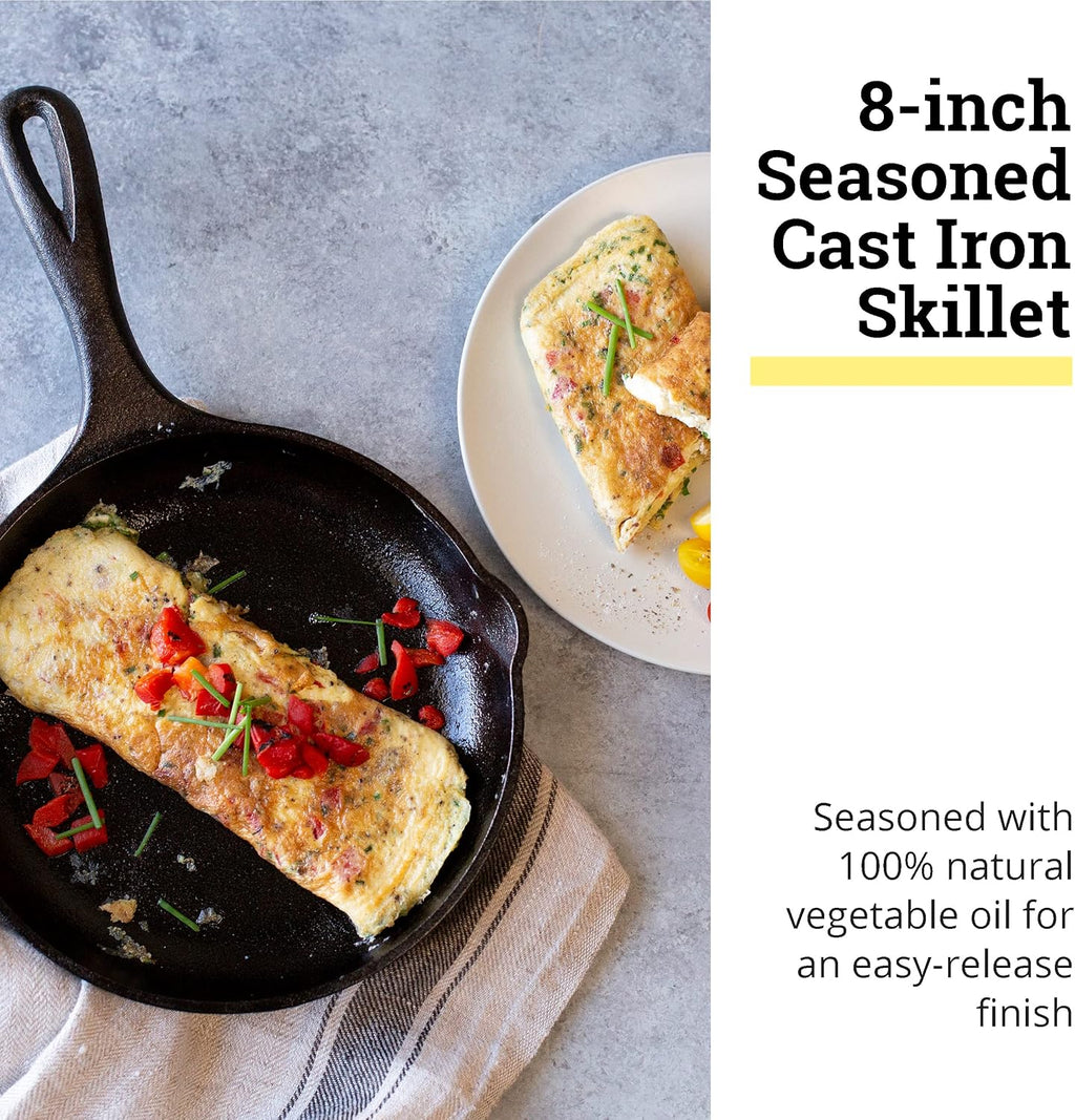 8 in Pre-seasoned Cast Iron Skillet V79592