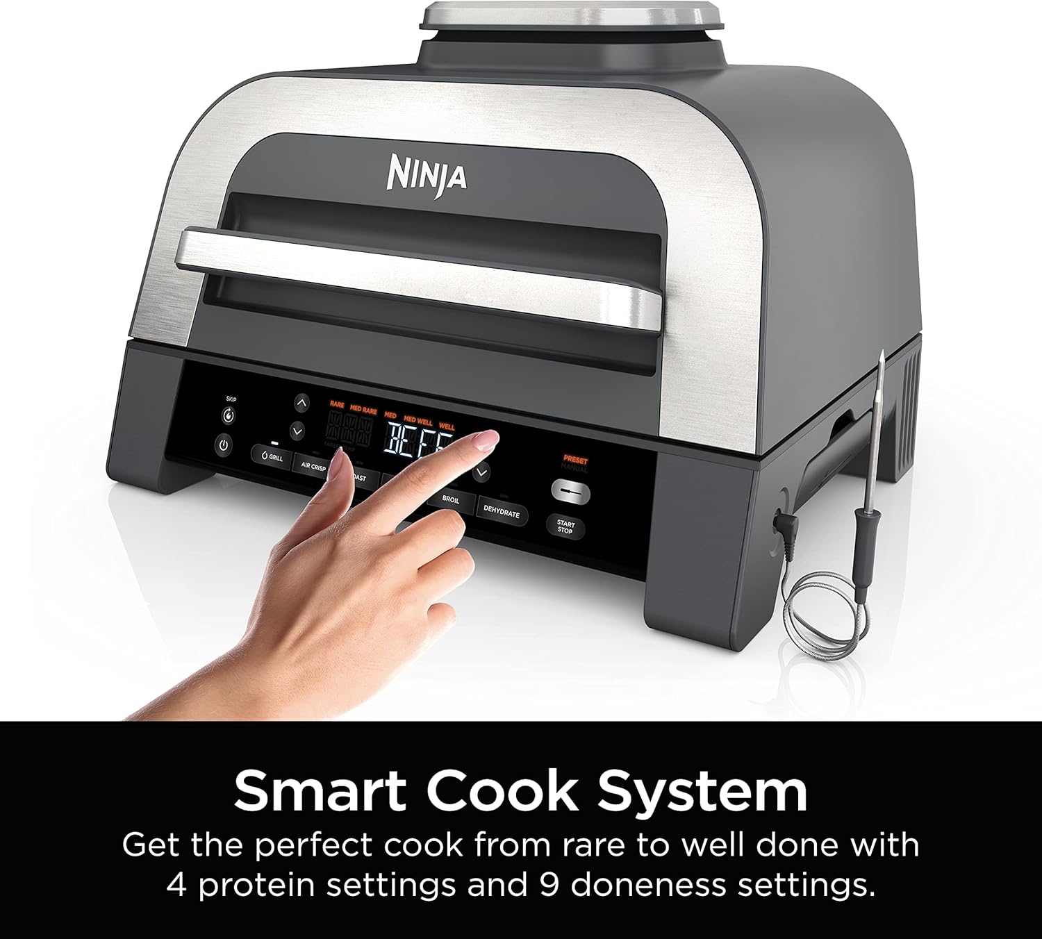 Black Indoor Grill with Air Fry P745