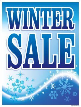 Winter Sale Window Sign Poster (25" x 33") S121542