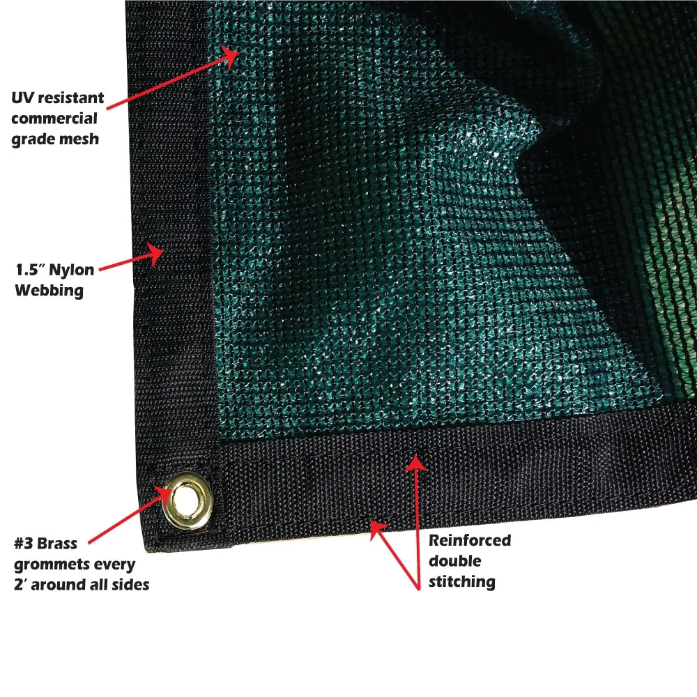10 ft. x 14 ft. 7 oz Green Privacy Fence Screen M7073
