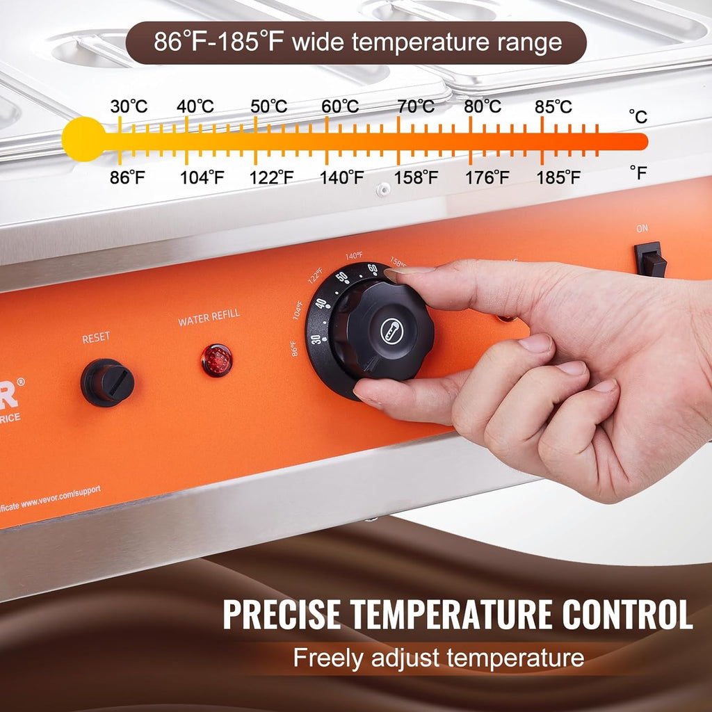 26.5 Lbs 3 Tanks Stainless Steel Electric Chocolate Tempering Machine N843465