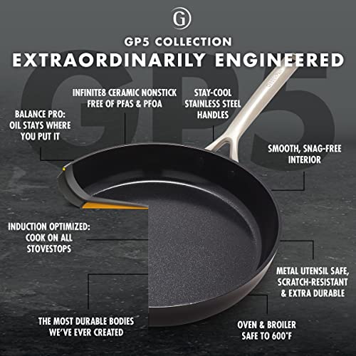 Black 10" Healthy Ceramic Nonstick Frying Pan U741