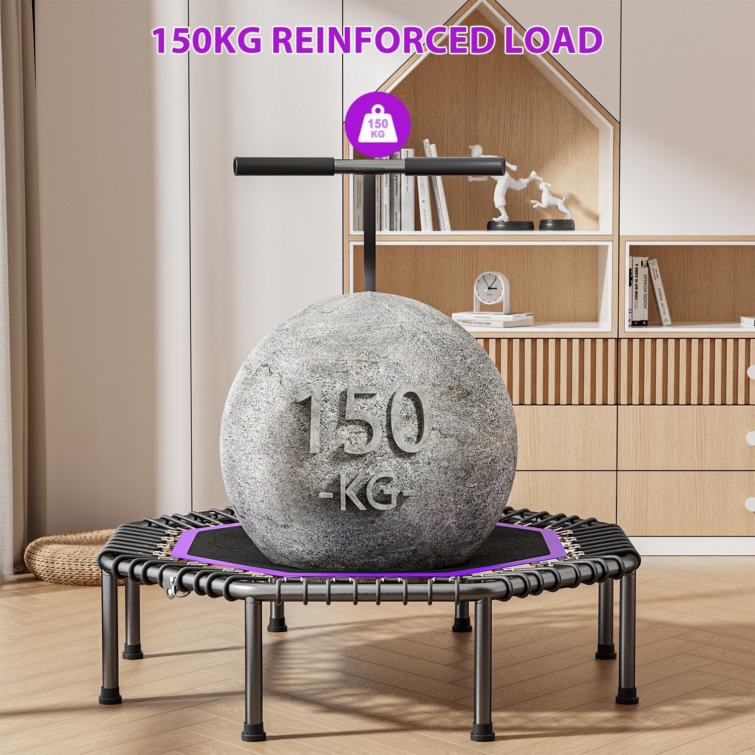 50'' Trampoline Rebounder Load 330lbs Q487244