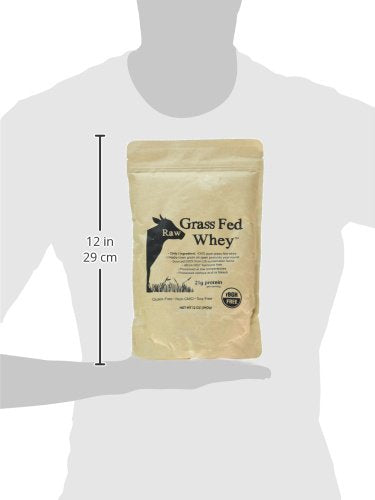 Raw Grass Fed Whey Protein Powder, Unflavored, Unsweetened (12 OZ) L9682