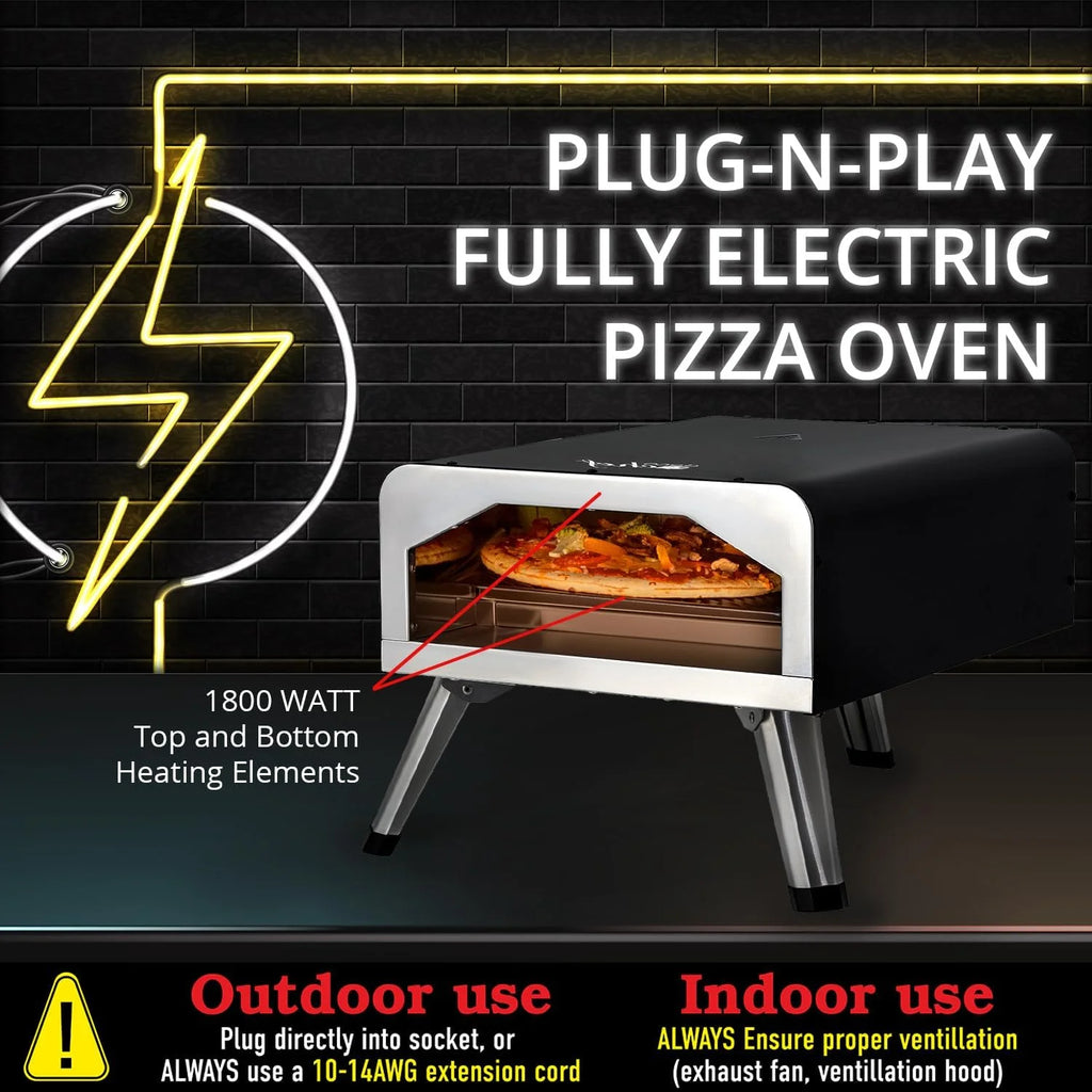 12-Inch 1800W Stainless Steel Pizza Oven W791893