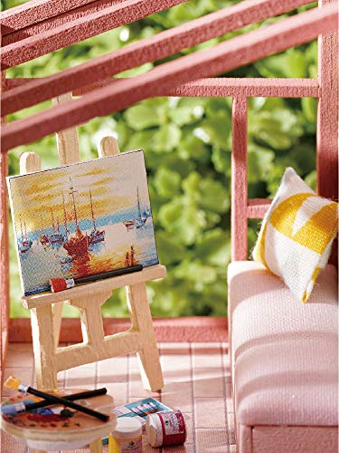 Wooden DIY Dollhouse Kit, 1:32 Scale Miniature with Furniture, Dust Proof Cover N575534